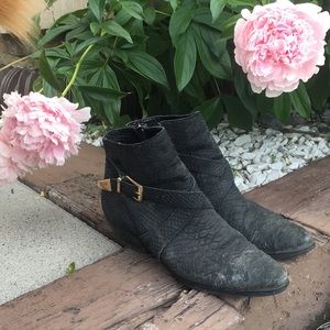 Leather booties